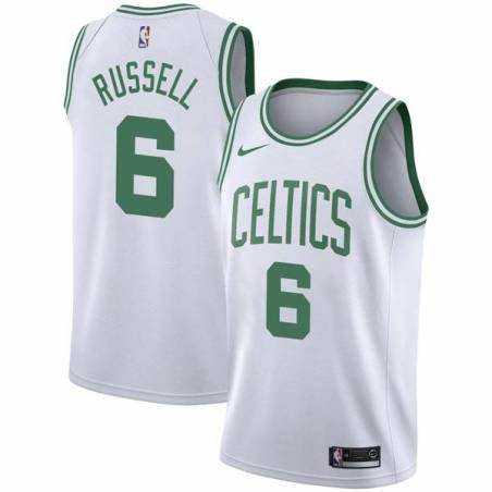 Mens Boston Celtics #6 Bill Russell White 2023 Association Edition Stitched Basketball Jersey Dzhi->boston celtics->NBA Jersey